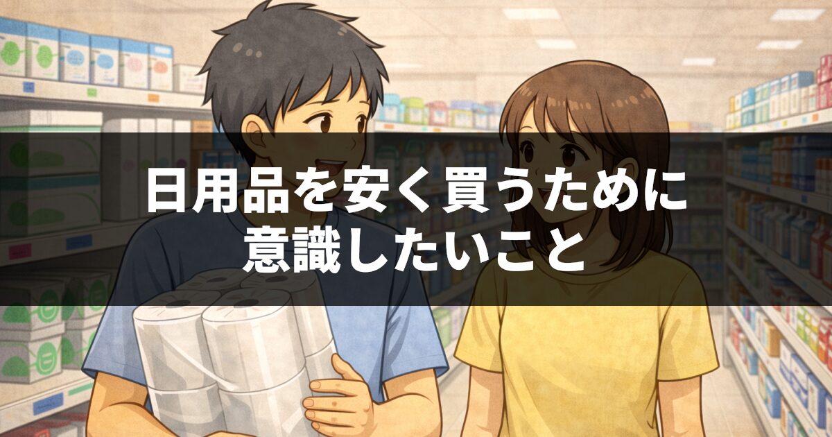 日用品を安く買うために意識したいこと