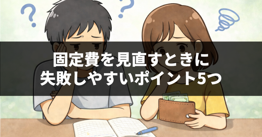 固定費を見直すときに失敗しやすいポイント5つ