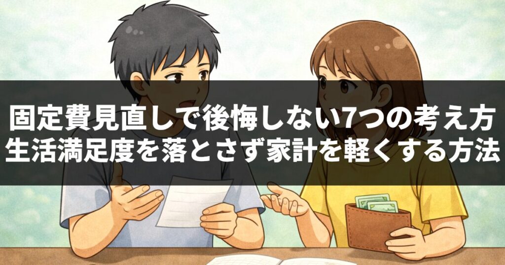 固定費見直しで後悔しない7つの考え方｜生活満足度を落とさず家計を軽くする方法