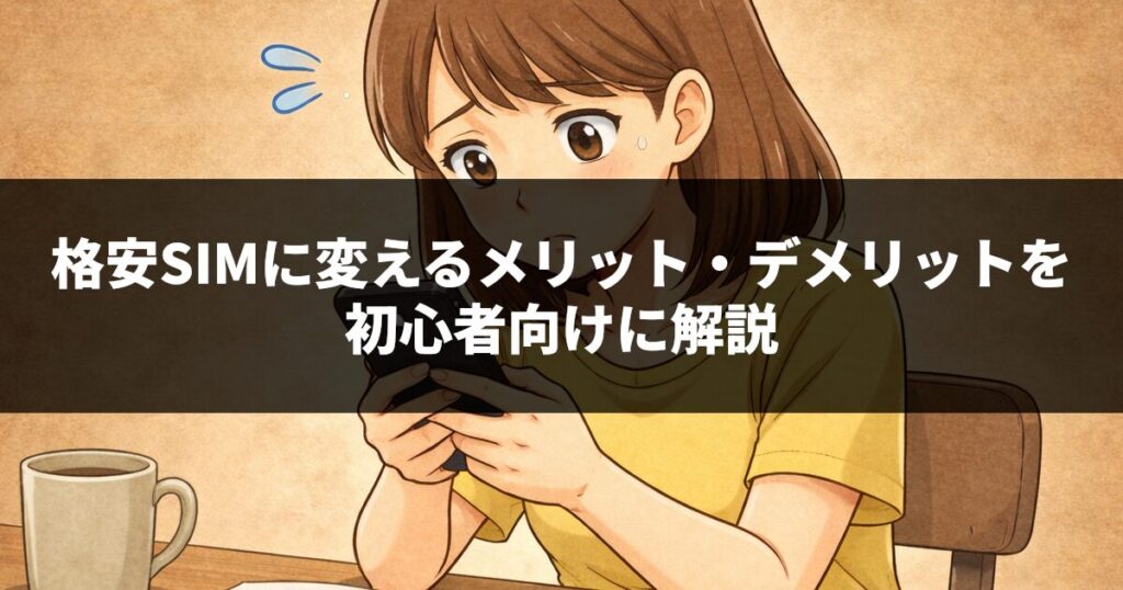 格安SIMに変えるメリット・デメリットを初心者向けに解説