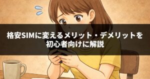 格安SIMに変えるメリット・デメリットを初心者向けに解説