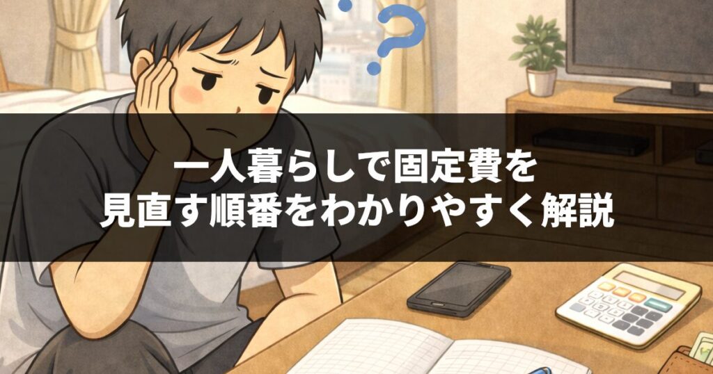 一人暮らしで固定費を見直す順番をわかりやすく解説