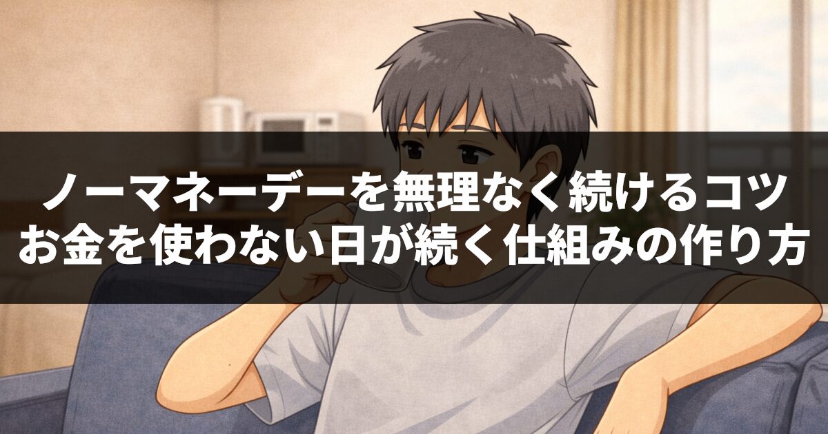 ノーマネーデーを無理なく続けるコツ|お金を使わない日が続く仕組みの作り方