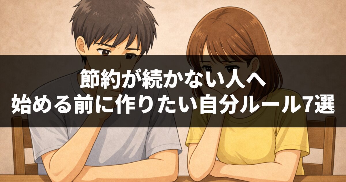 節約が続かない人へ|始める前に作りたい自分ルール7選