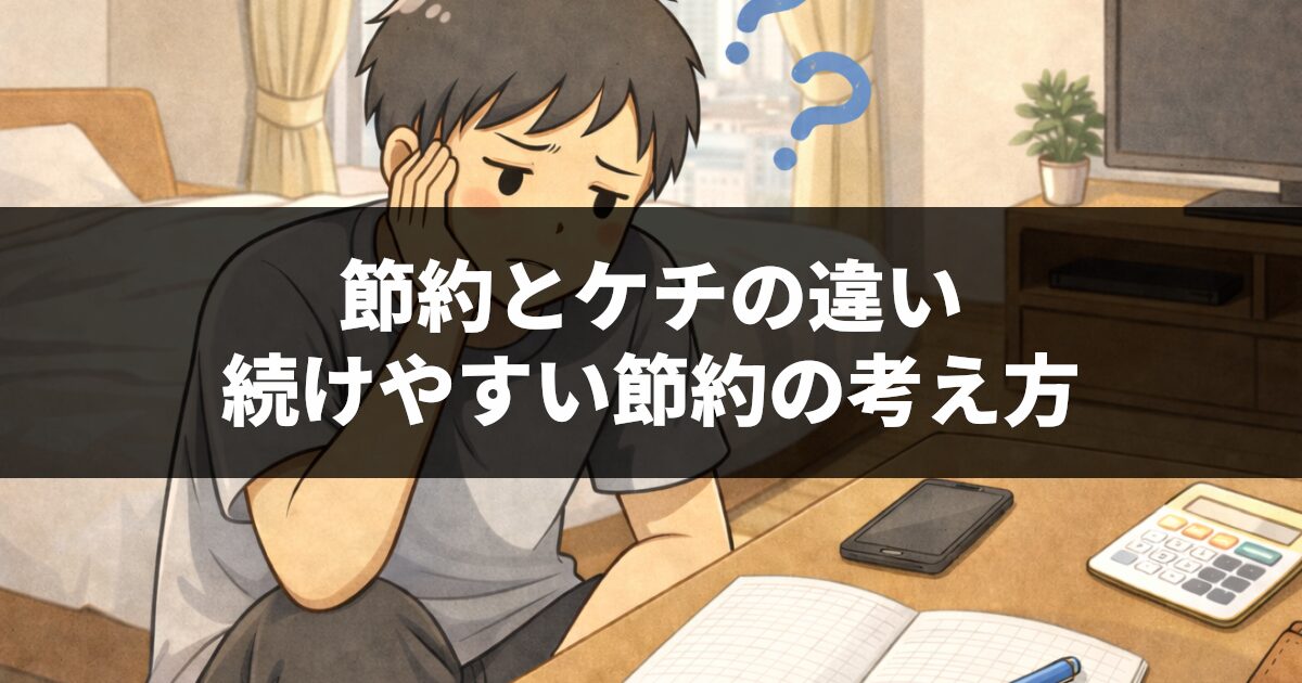 節約とケチの違い|続けやすい節約の考え方