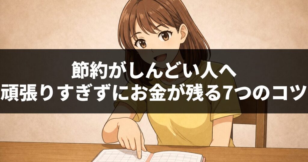 節約がしんどい人へ｜頑張りすぎずにお金が残る7つのコツ