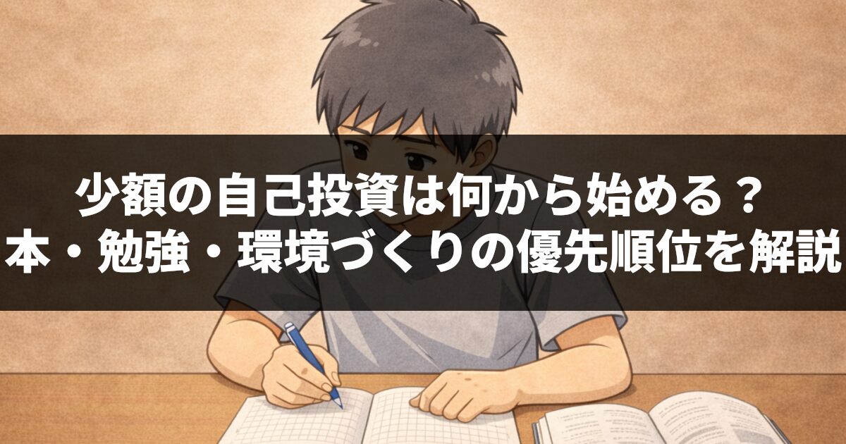 少額の自己投資は何から始める?本・勉強・環境づくりの優先順位を解説