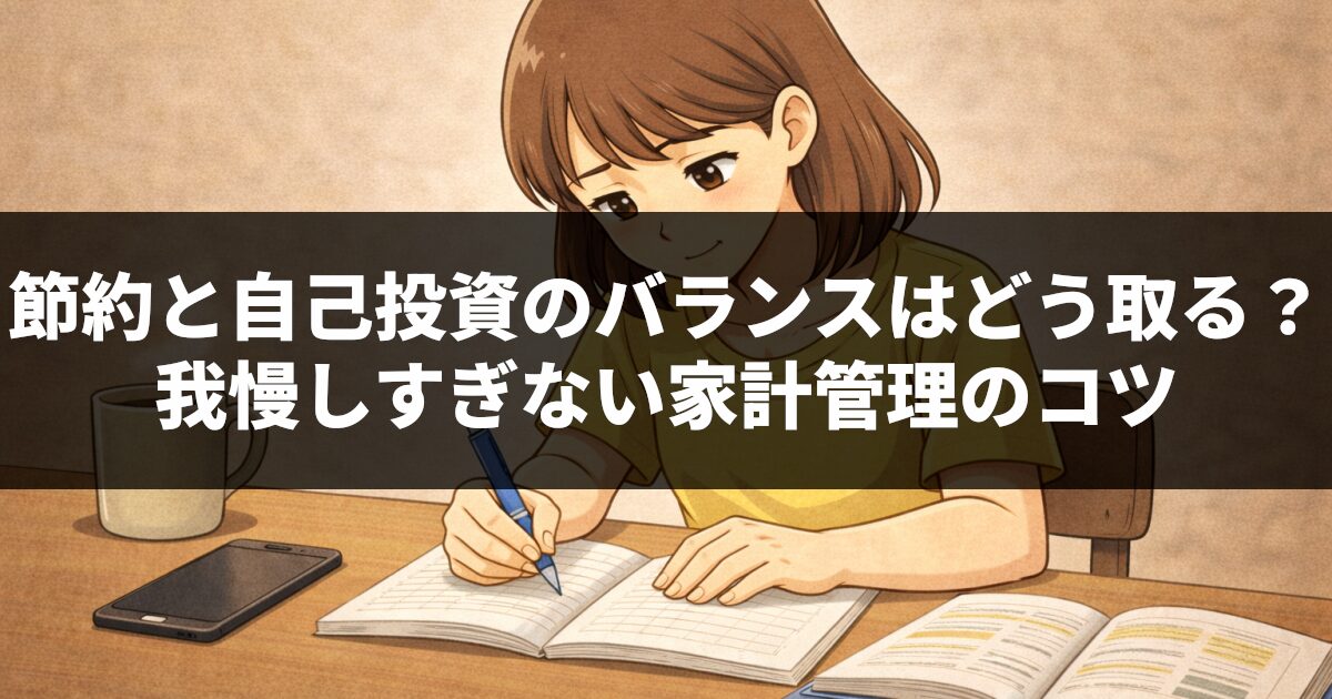節約と自己投資のバランスはどう取る？我慢しすぎない家計管理のコツ