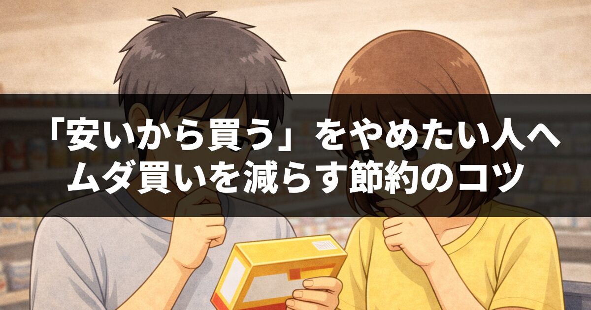 「安いから買う」をやめたい人へ｜ムダ買いを減らす節約のコツ