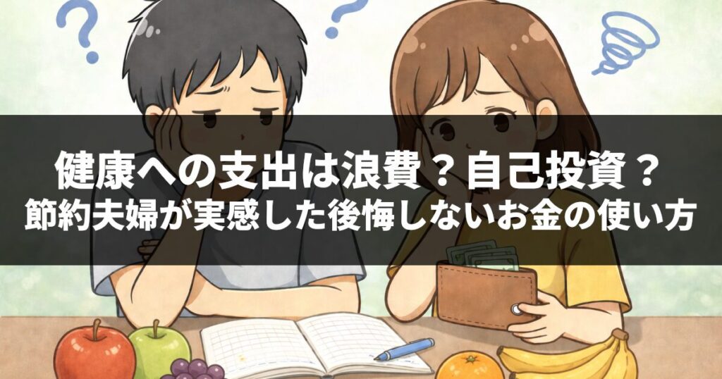 健康への支出は浪費？自己投資？節約夫婦が実感した後悔しないお金の使い方