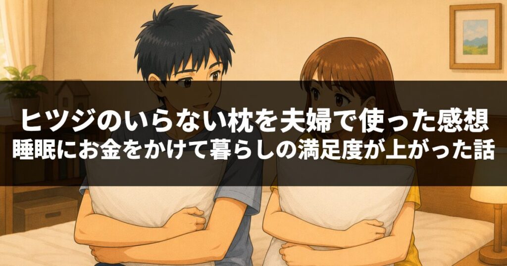ヒツジのいらない枕を夫婦で使った感想｜睡眠にお金をかけて暮らしの満足度が上がった話