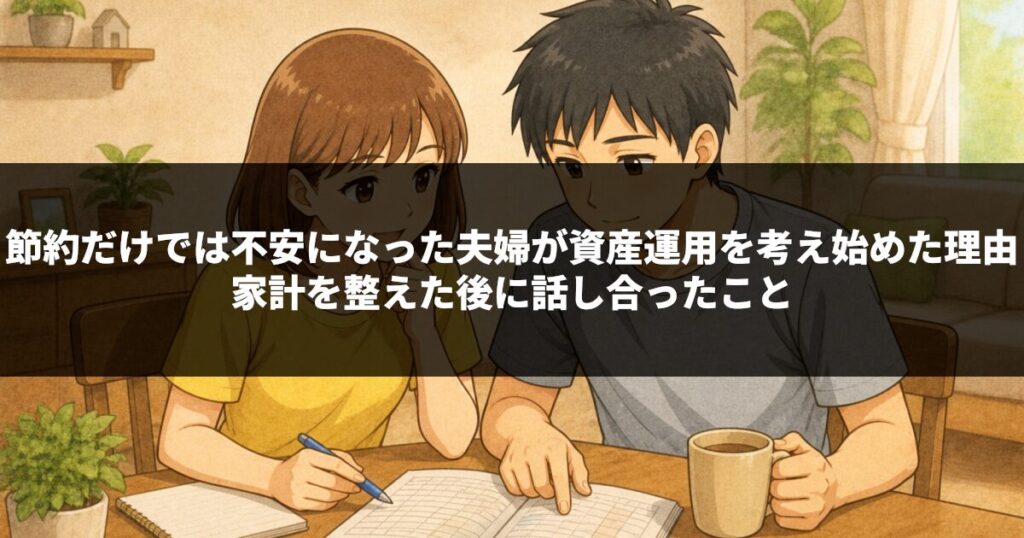節約だけでは不安になった夫婦が資産運用を考え始めた理由｜家計を整えた後に話し合ったこと